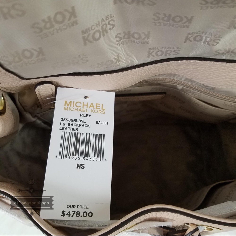 NWT Michael Kors Riley Ballet Large Backpack Bag - Picture 6 of 8